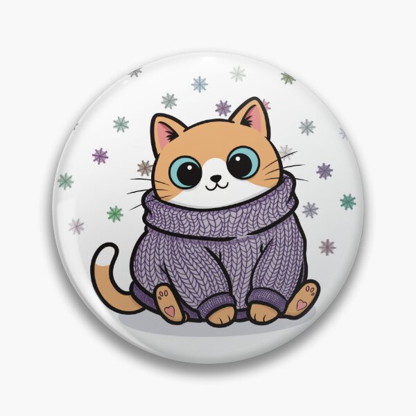 Item preview, Cozy Cat in Sweater Cute Winter Kitty Illustration designed and sold by Elizarfa.