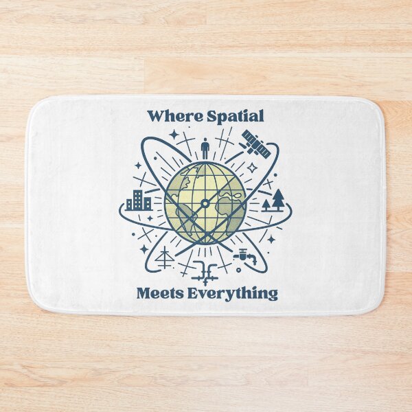 Item preview, Where Spatial Meets Everything – Retro GIS Globe Design designed and sold by MapHappens.