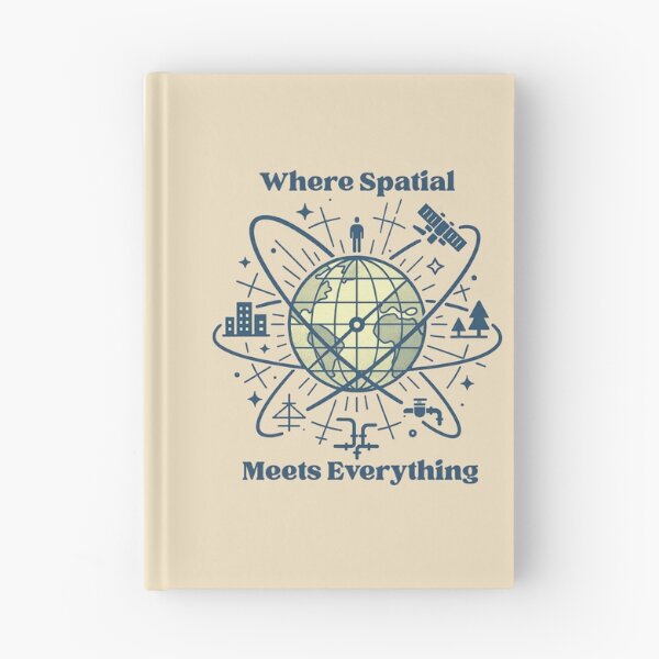Item preview, Where Spatial Meets Everything – Retro GIS Globe Design designed and sold by MapHappens.