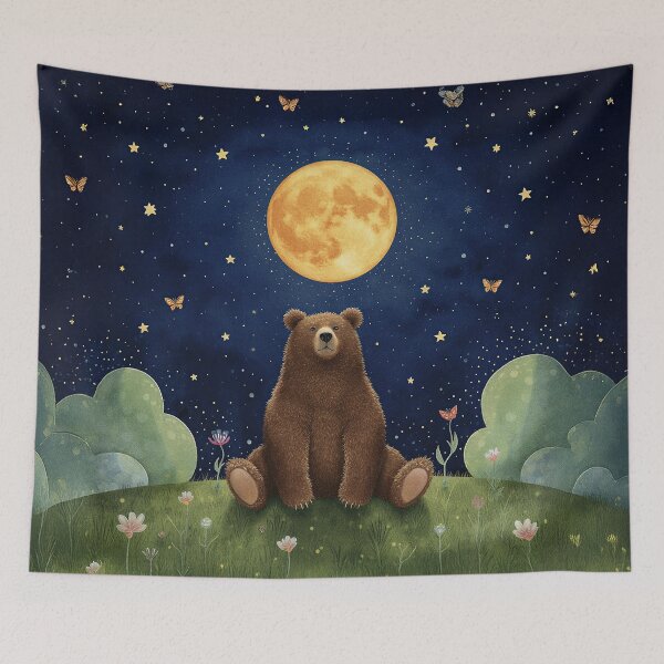 Item preview, Moonlight Bear – Dreaming Under the Stars designed and sold by Whimsical Hug.