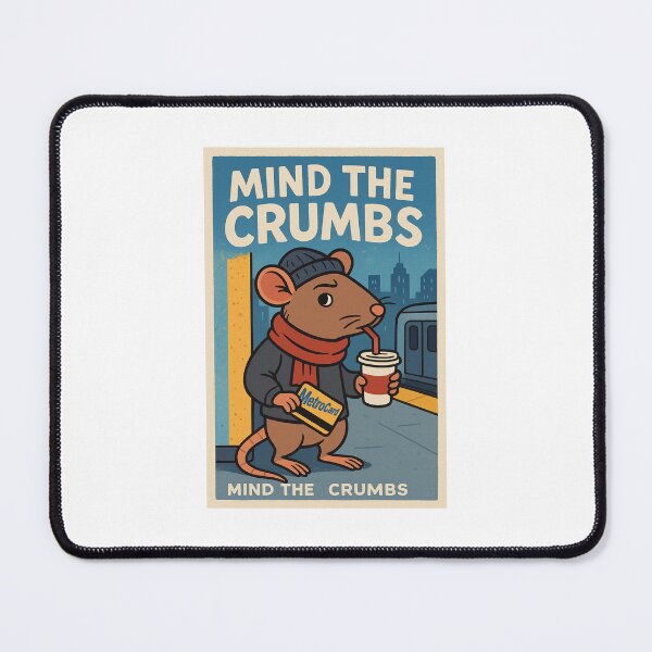 Item preview, Subway Snacks – Funny Rat with MetroCard | Urban Commuter Animal Art for City Lovers designed and sold by WhimsyByPaul.redbubble.com.