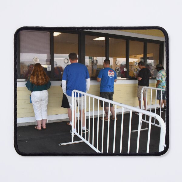 Item preview, Concert Fans Being Serviced At A Box Office Window - Photograph designed and sold by ConcertImages.