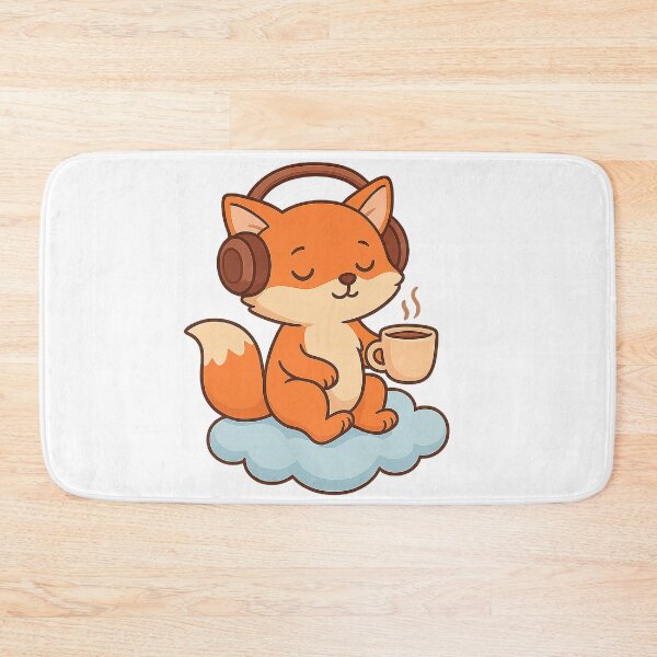 Item preview, cute cartoon fox with coffee designed and sold by Viktoriia Trubiichuk.