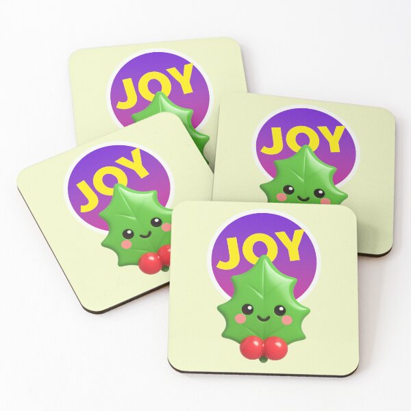 Item preview, Cheerful Christmas design, cute holly with JOY lettering, fun winter and Christmas motif designed and sold by Mauswohn.