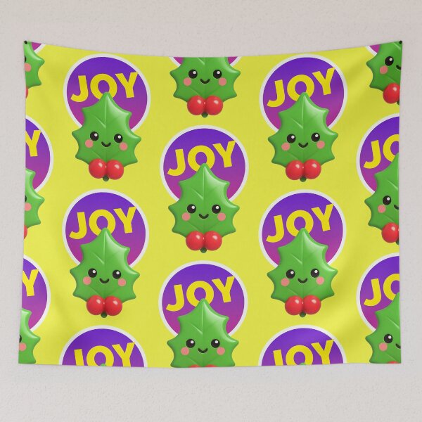 Item preview, Cheerful Christmas design, cute holly with JOY lettering, fun winter and Christmas motif designed and sold by Mauswohn.