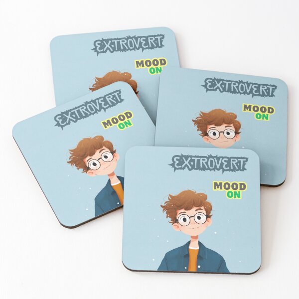 Item preview, Extrovert Mood On — Cute Energetic Cartoon Boy Illustration | Social Personality Art designed and sold by Inkora-Art.