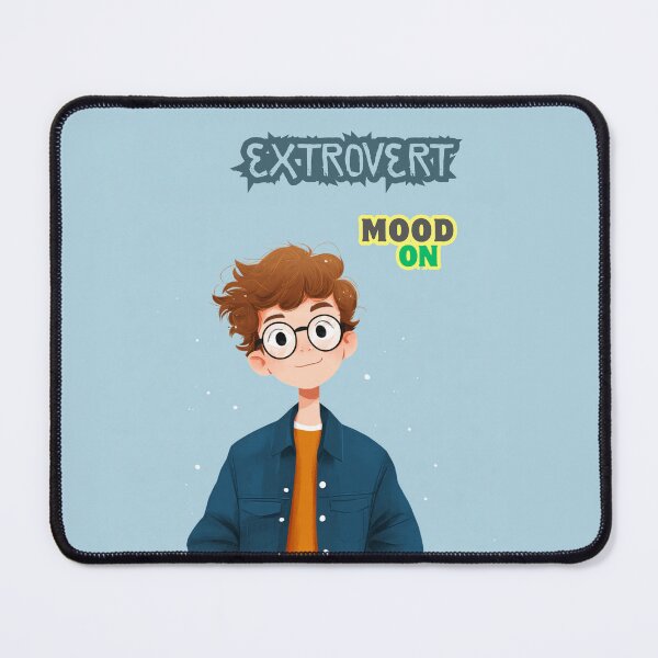 Item preview, Extrovert Mood On — Cute Energetic Cartoon Boy Illustration | Social Personality Art designed and sold by Inkora-Art.