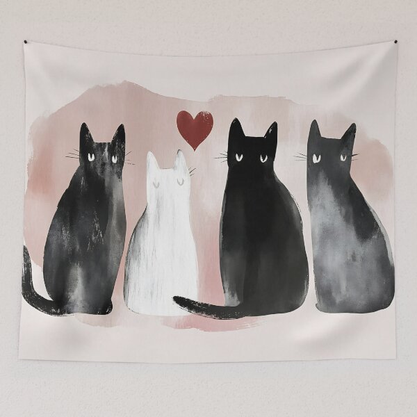 Item preview, Cute cats with a heart design designed and sold by anytka.