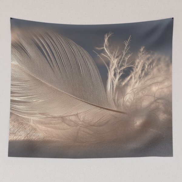 Item preview, Feather on soft fabric designed and sold by anytka.