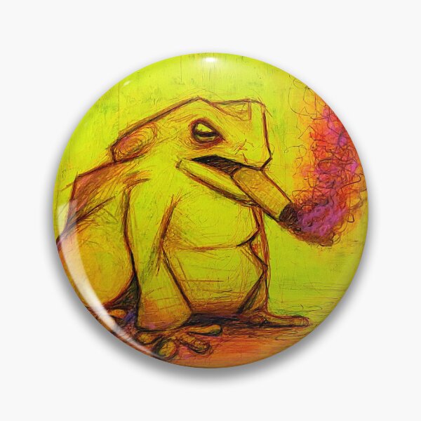 Item preview, "Żaba z kiepem"/"Frog with cig" designed and sold by putrescens.