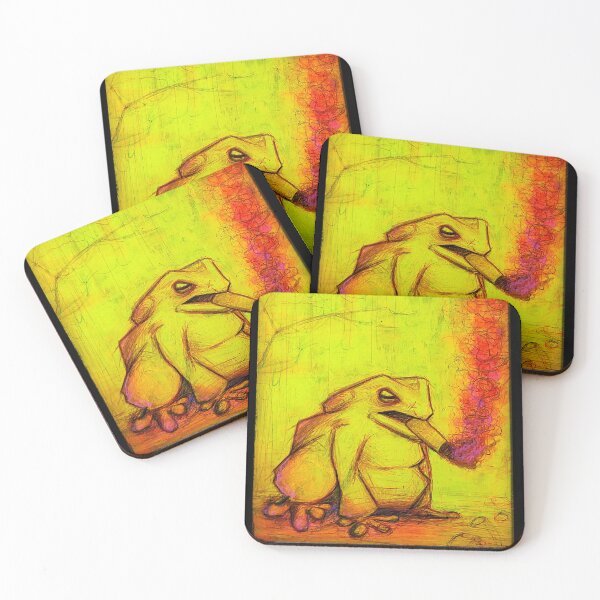 Item preview, "Żaba z kiepem"/"Frog with cig" designed and sold by putrescens.