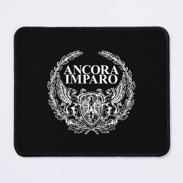 Item preview, Ancora Imparo - White Heraldic Charge Figure Shield designed and sold by Josan Designs.
