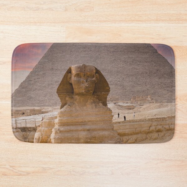 Artikelvorschau, Ägypten Fotografie, Große Sphinx und Cheops Pyramide bei Sonnenuntergang, Mystisches Wüstenmotiv entworfen und verkauft von Mauswohn.