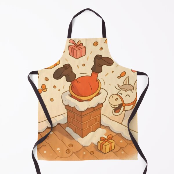 Item preview, Funny Saint Nicholas Stuck in Chimney designed and sold by AI-Only Creations.
