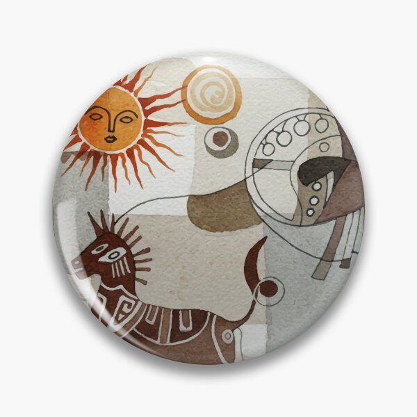Item preview, Abstract painting with ethnic elements designed and sold by Design4uStudio.