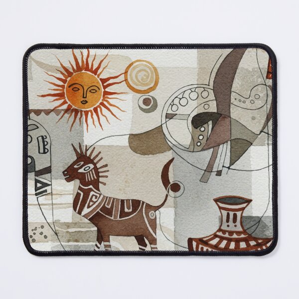 Item preview, Abstract painting with ethnic elements designed and sold by Design4uStudio.
