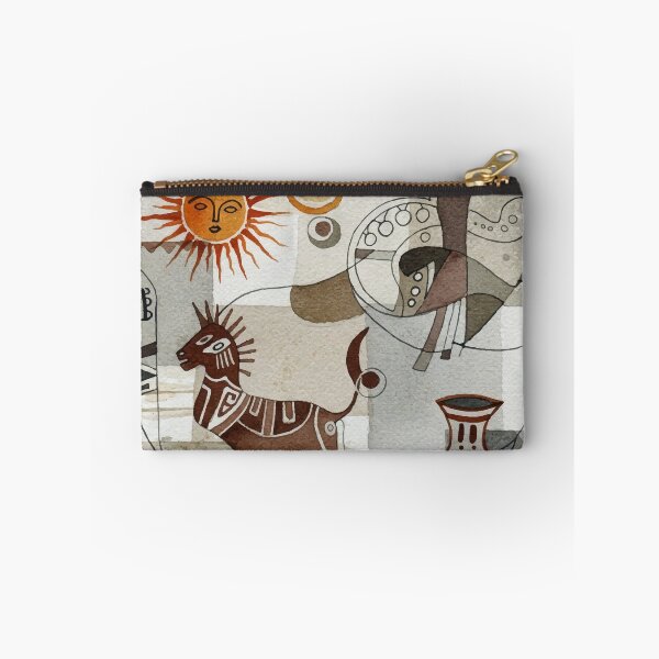 Item preview, Abstract painting with ethnic elements designed and sold by Design4uStudio.