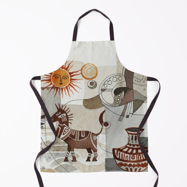 Item preview, Abstract painting with ethnic elements designed and sold by Design4uStudio.