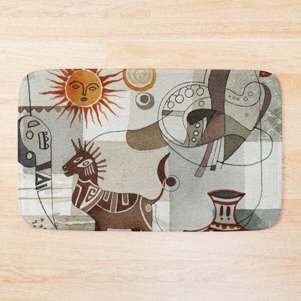 Item preview, Abstract painting with ethnic elements designed and sold by Design4uStudio.