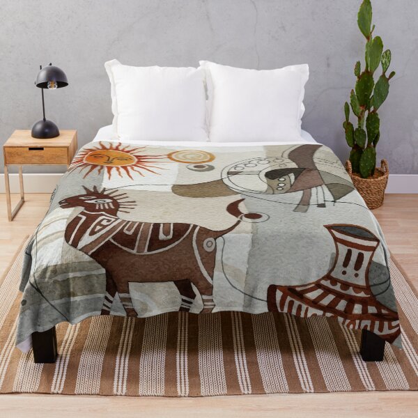 Item preview, Abstract painting with ethnic elements designed and sold by Design4uStudio.