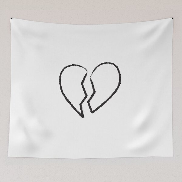 Item preview, Broken heart pt. 2 - Logo chest (Outline, minimalist) designed and sold by Josan Designs.