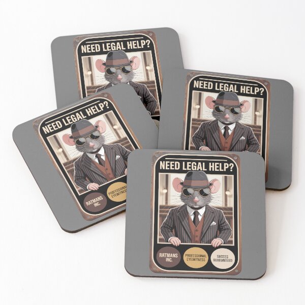 Item preview, Professional Wittness - retro metal plate with rat designed and sold by Museum Of Non-Existing Art.