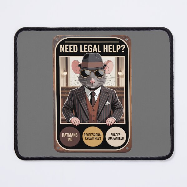 Item preview, Professional Wittness - retro metal plate with rat designed and sold by Museum Of Non-Existing Art.