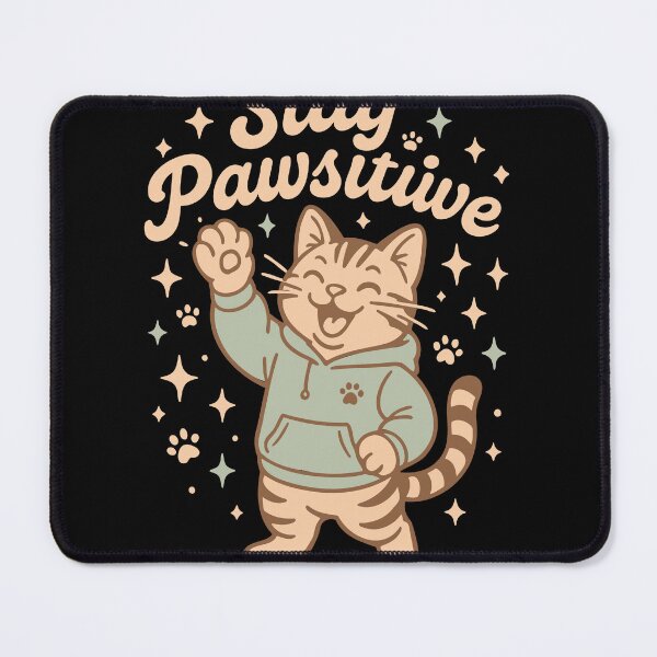 Item preview, Stay Pawsitive Angel Cat T-Shirt – Cute Cat Motivation designed and sold by WhiskerlyGfx.