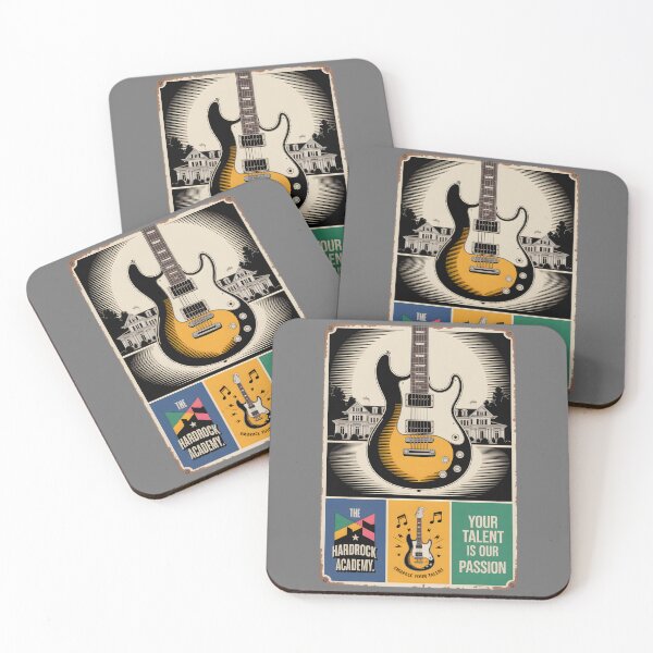 Artikelvorschau, Die Hardrock Academy – Retro-Metallplatte mit Gitarre entworfen und verkauft von Museum Of Non-Existing Art.