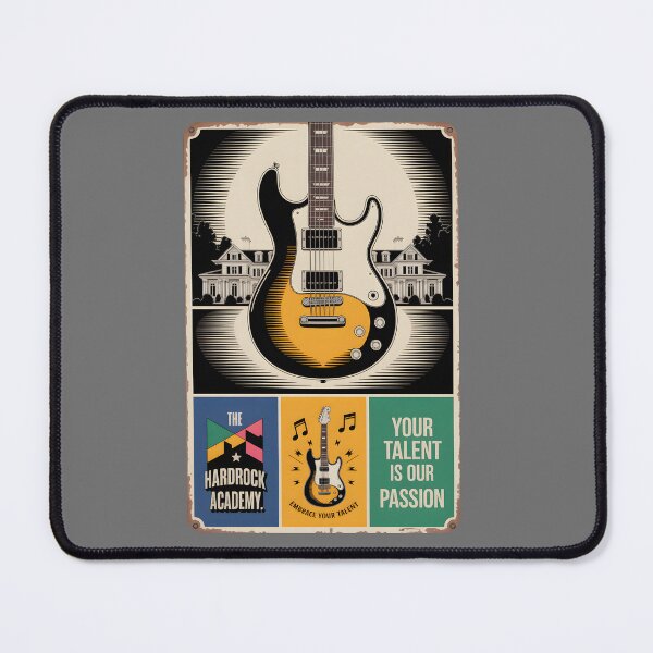 Item preview, The Hardrock Academy - retro metal plate with Guitar designed and sold by Museum Of Non-Existing Art.