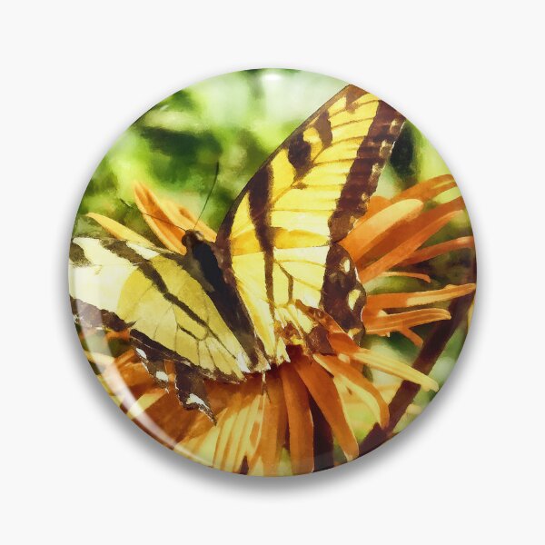 Item preview, Tiger Swallowtail on Yellow Wildflower designed and sold by Susan Savad.