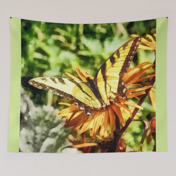 Item preview, Tiger Swallowtail on Yellow Wildflower designed and sold by Susan Savad.