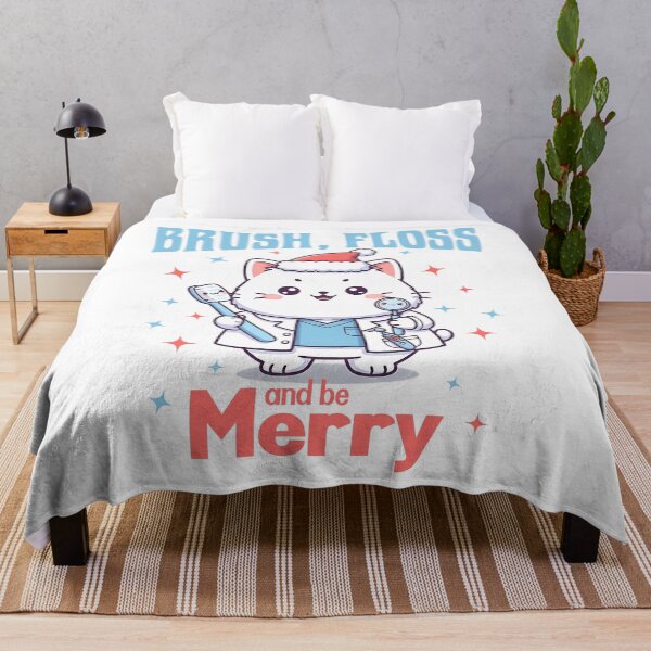 Item preview, Brush, Floss and be Merry designed and sold by GraphicTeeHubs.