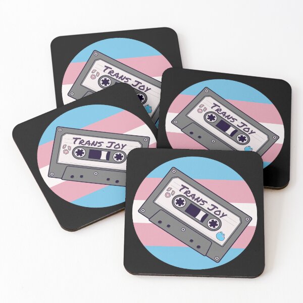 Item preview, Trans Joy Sticker – Retro Cassette Tape with Trans Flag, LGBTQ+ Pride Design designed and sold by Allie-Vesper.