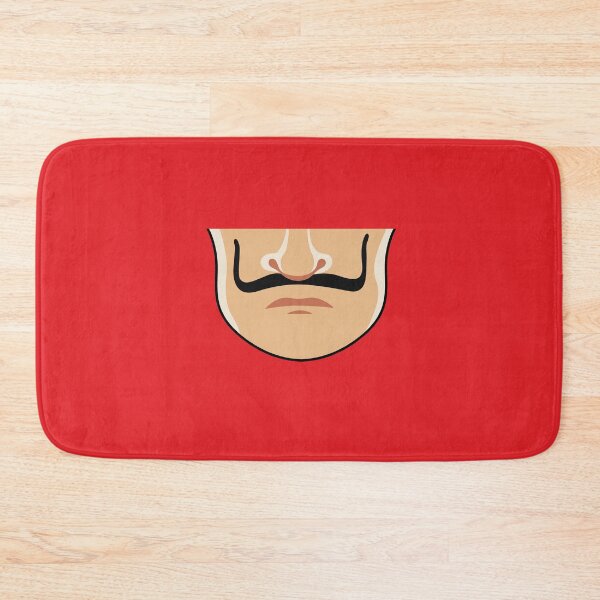 Item preview, DALI - Moustache, colored, face mask (RED) designed and sold by Josan Designs.