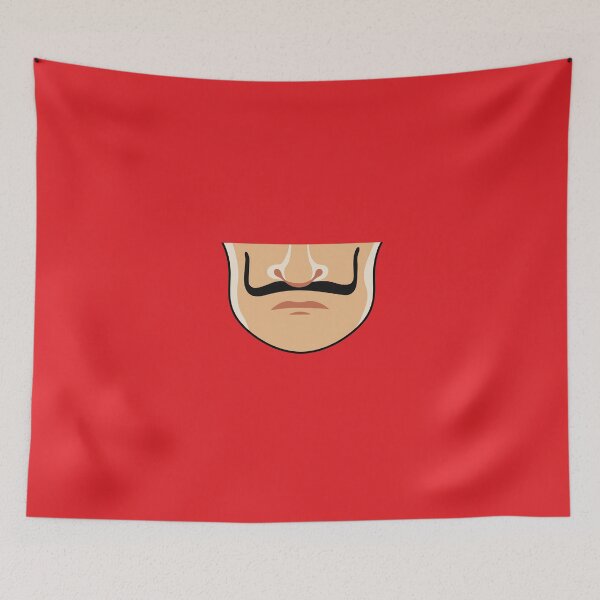 Item preview, DALI - Moustache, colored, face mask (RED) designed and sold by Josan Designs.