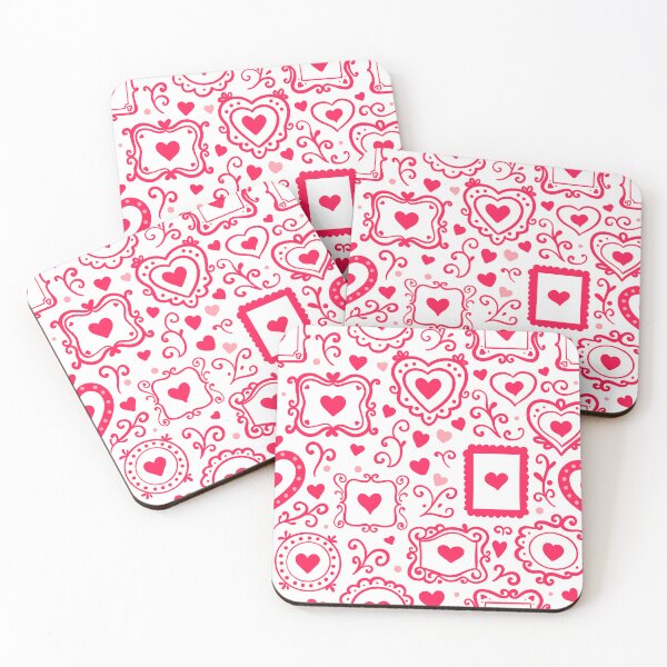 Artikelvorschau, Valentins-Rahmen in roten Herzen entworfen und verkauft von Sunnyneststudio.