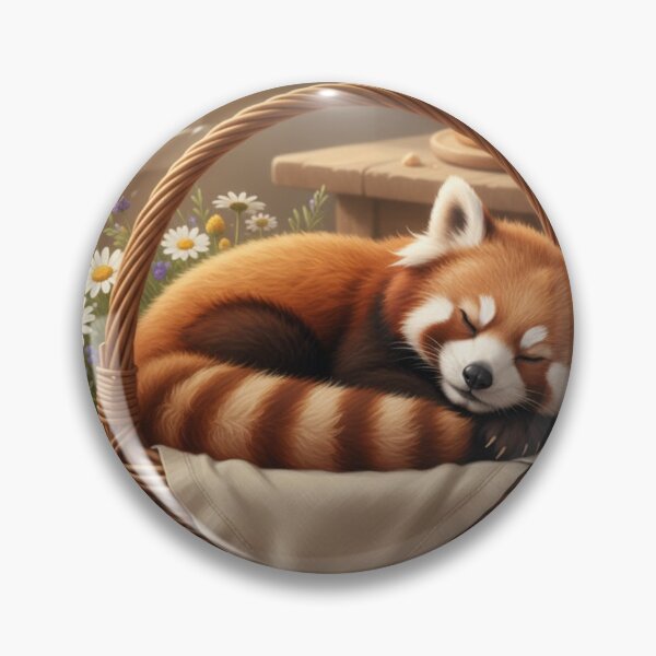 Item preview, Cottagecore Red Panda – Cozy Sleeping Animal Art – Whimsical Nature Aesthetic Design designed and sold by MadeByACJ.