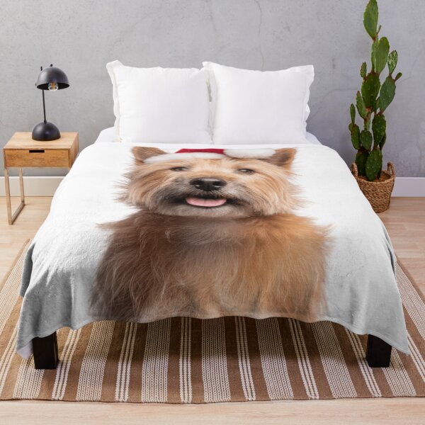 Item preview, Cute Norwich Terrier Christmas Art — Norwich Terrier Wearing Santa Hat designed and sold by LazyOwlStore.