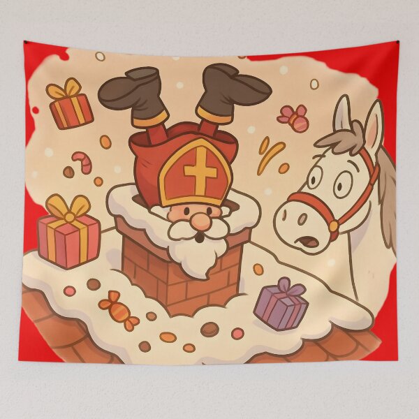 Item preview, Saint Nicholas Stuck in Chimney designed and sold by AI-Only Creations.