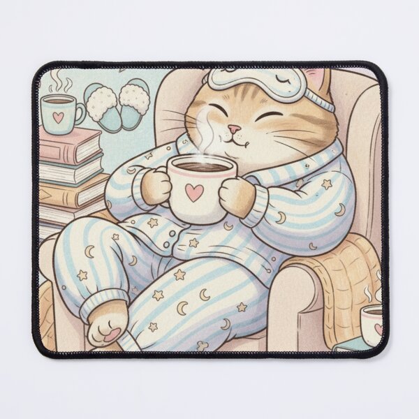 Artikelvorschau, "Chill Cat Morning" entworfen und verkauft von AG Clothing Shop.
