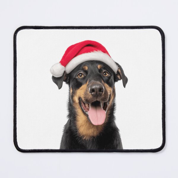 Item preview, Cute Beauceron dog Christmas Art — Beauceron dog Wearing Santa Hat designed and sold by LazyOwlStore.