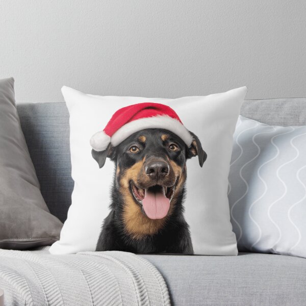 Item preview, Cute Beauceron dog Christmas Art — Beauceron dog Wearing Santa Hat designed and sold by LazyOwlStore.
