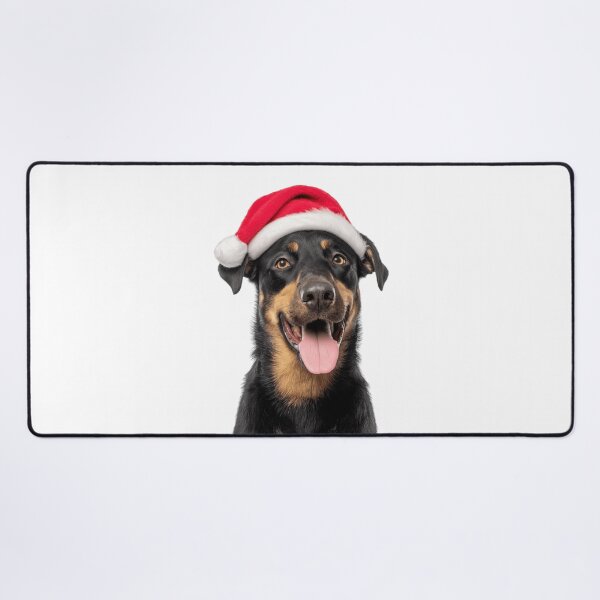 Item preview, Cute Beauceron dog Christmas Art — Beauceron dog Wearing Santa Hat designed and sold by LazyOwlStore.