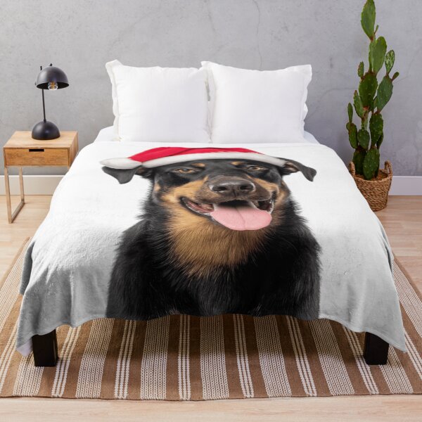 Item preview, Cute Beauceron dog Christmas Art — Beauceron dog Wearing Santa Hat designed and sold by LazyOwlStore.