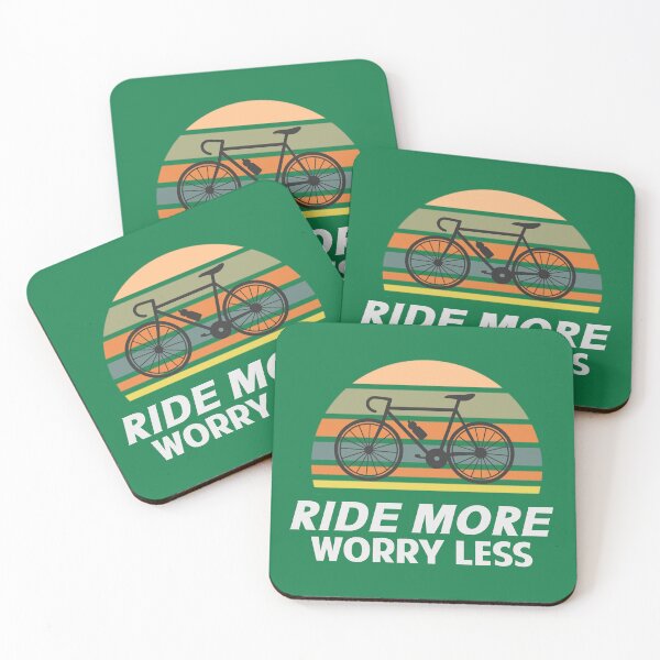 Item preview, Ride More Worry Less retro sunset Bike Lover designed and sold by Colorfulman.
