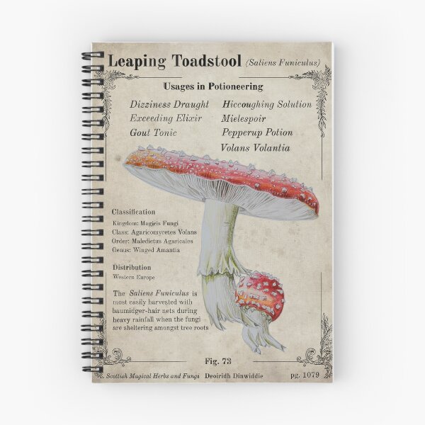 Item preview, Leaping Toadstool Herbology Botanical designed and sold by DrawBotanical.