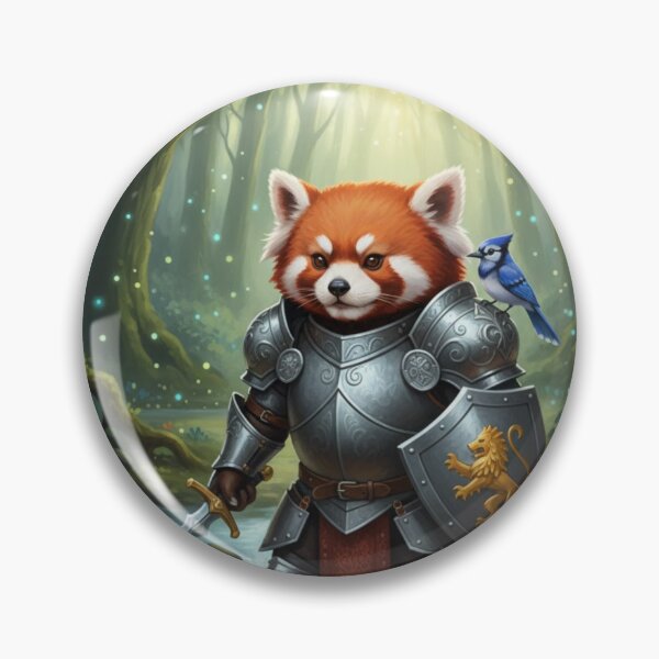 Item preview, Red Panda Knight – Fantasy Warrior Animal Art – Medieval Adventure Aesthetic Design designed and sold by MadeByACJ.