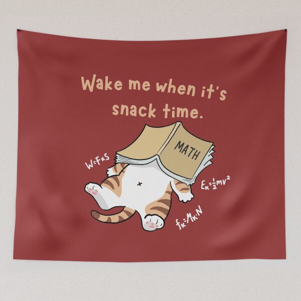 Item preview, Wake Me When It’s Snack Time – Funny Lazy Cat Design designed and sold by TheBeeKindSpace.
