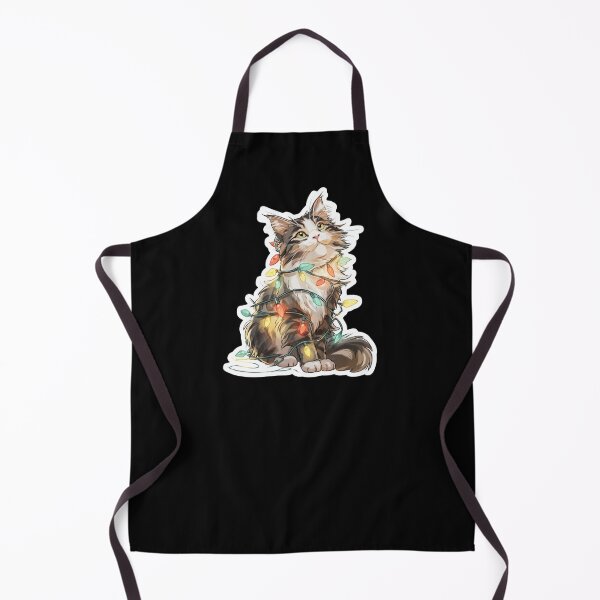 Item preview, Cute Maine Coon Cat Tangled Up In Christmas Lights Cartoon Desing designed and sold by kndzxf.